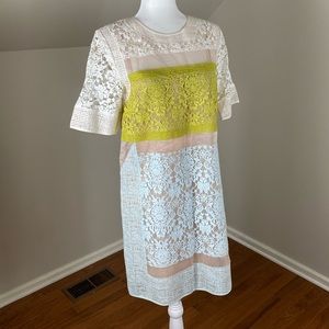 Rebecca Taylor 100% Silk Lace Dress with Slip 4